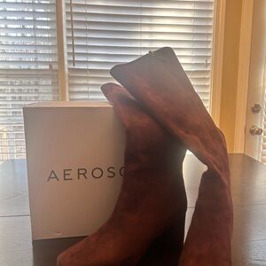 NEW AEROSOLES Women's Over the Knee Brown Boots